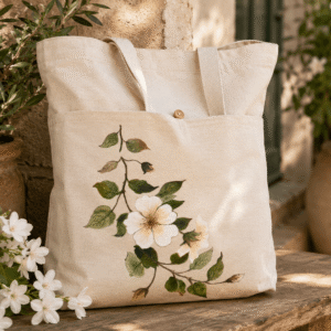 Canvas Hand Painted Tote Bag